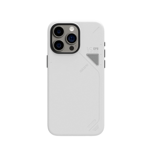 Aulumu A16 Vegan Leather Case for iPhone 16 Pro Series | Real Cooling | White & Black | MagSafe