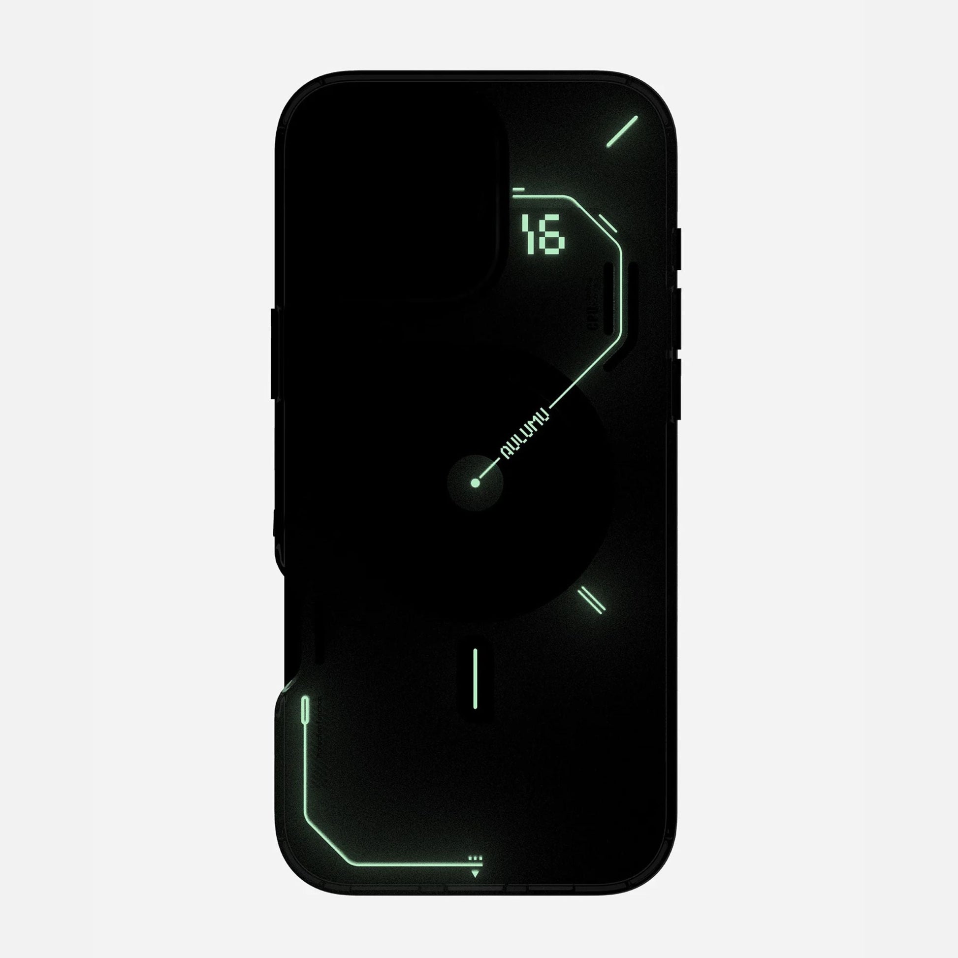 Aulumu A16 Frosted Case for iPhone 16 Pro Series | Subtle Glow-in-the -Dark | Translucent Gray&White | MagSafe