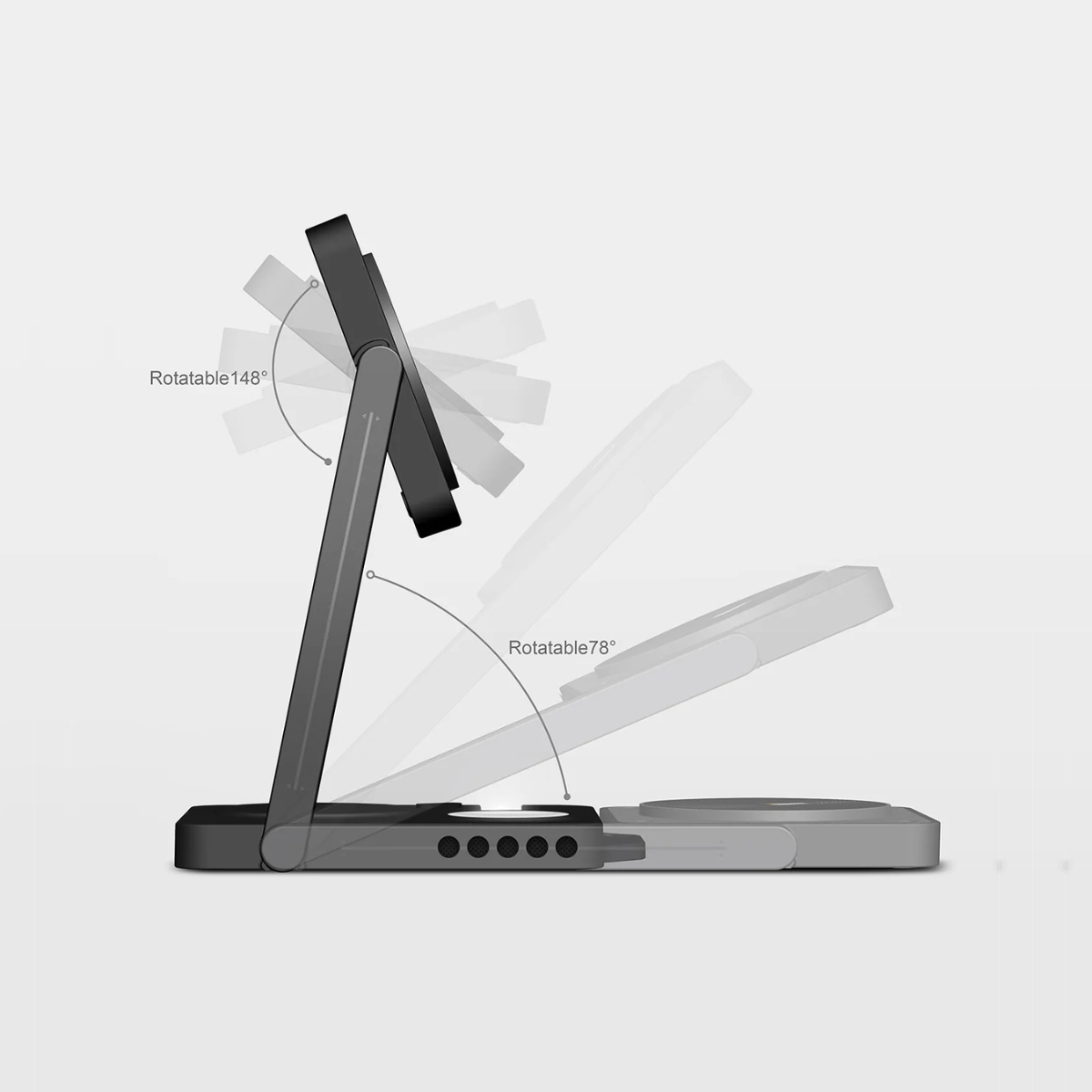 Aulumu M01 4-in-1 Folding Wireless Charging Station&Pad | MagSafe