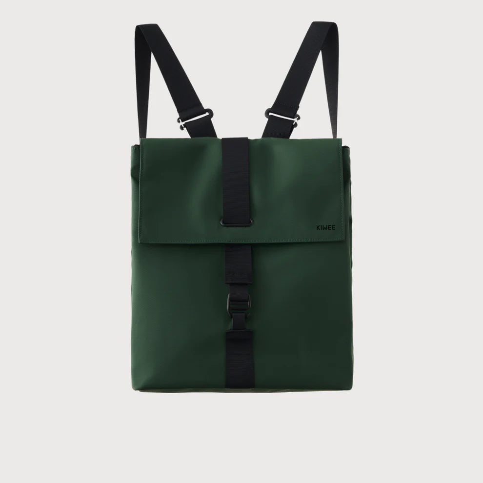 Kiwee | Square Backpack Medium | Recycled Urban Backpack with Magnetic Buckle