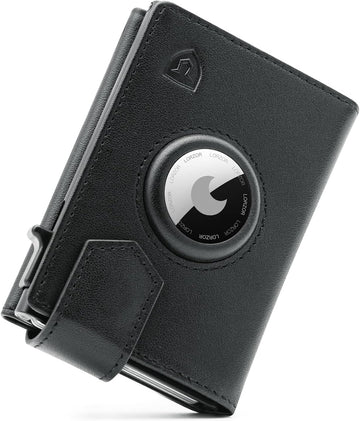 LORZOR Trifold Airtag Wallet with Aluminum Card Holder