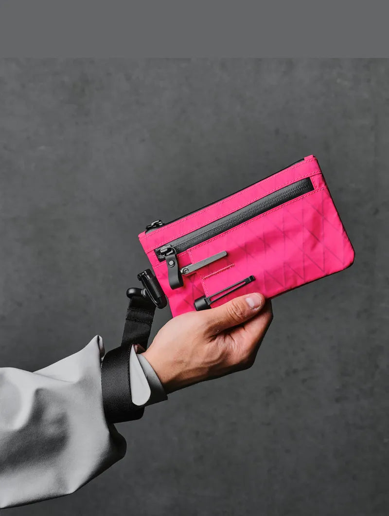 Alpaka Zip Clutch - Hot Pink RVX20