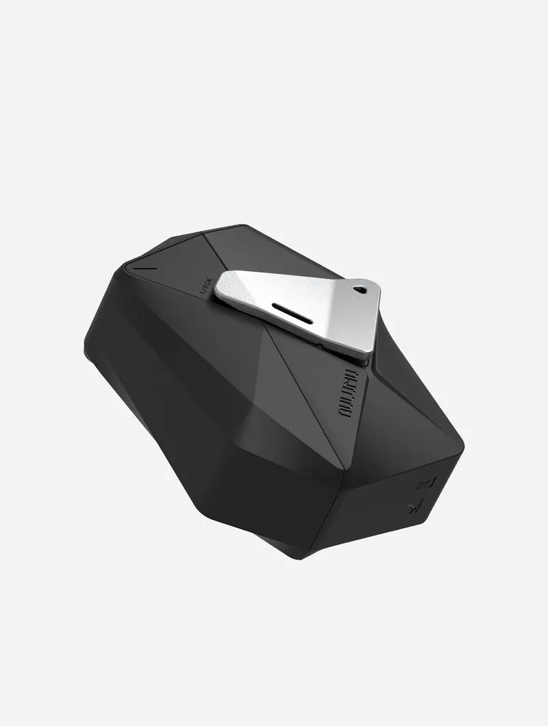 Aulumu A09 Geometric Case for AirPods Pro Series | Lock & Lanyard | Black