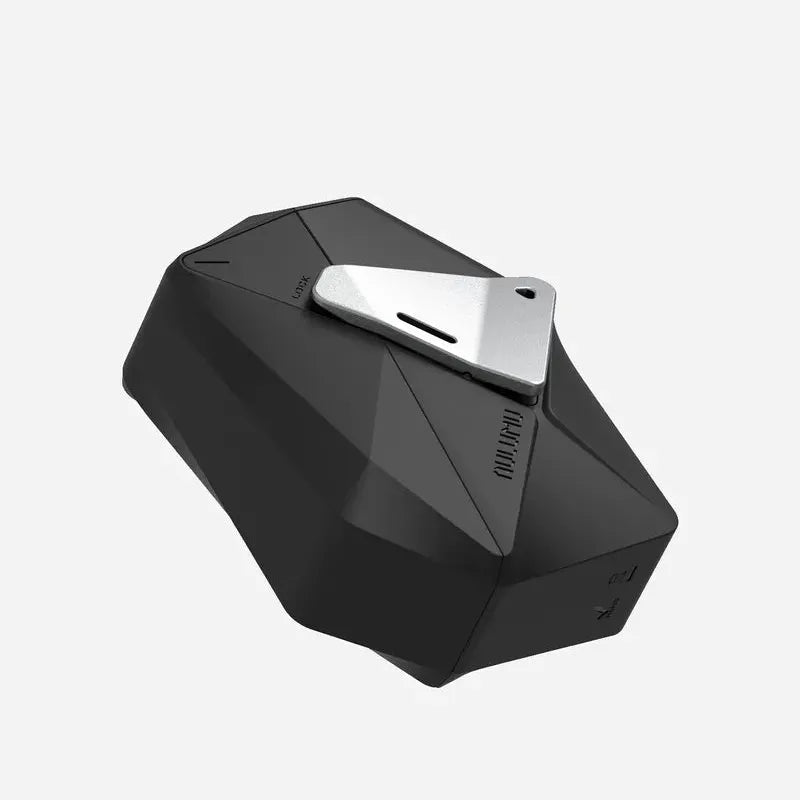 Aulumu A09 Geometric Case for AirPods Pro Series | Lock & Lanyard | Black