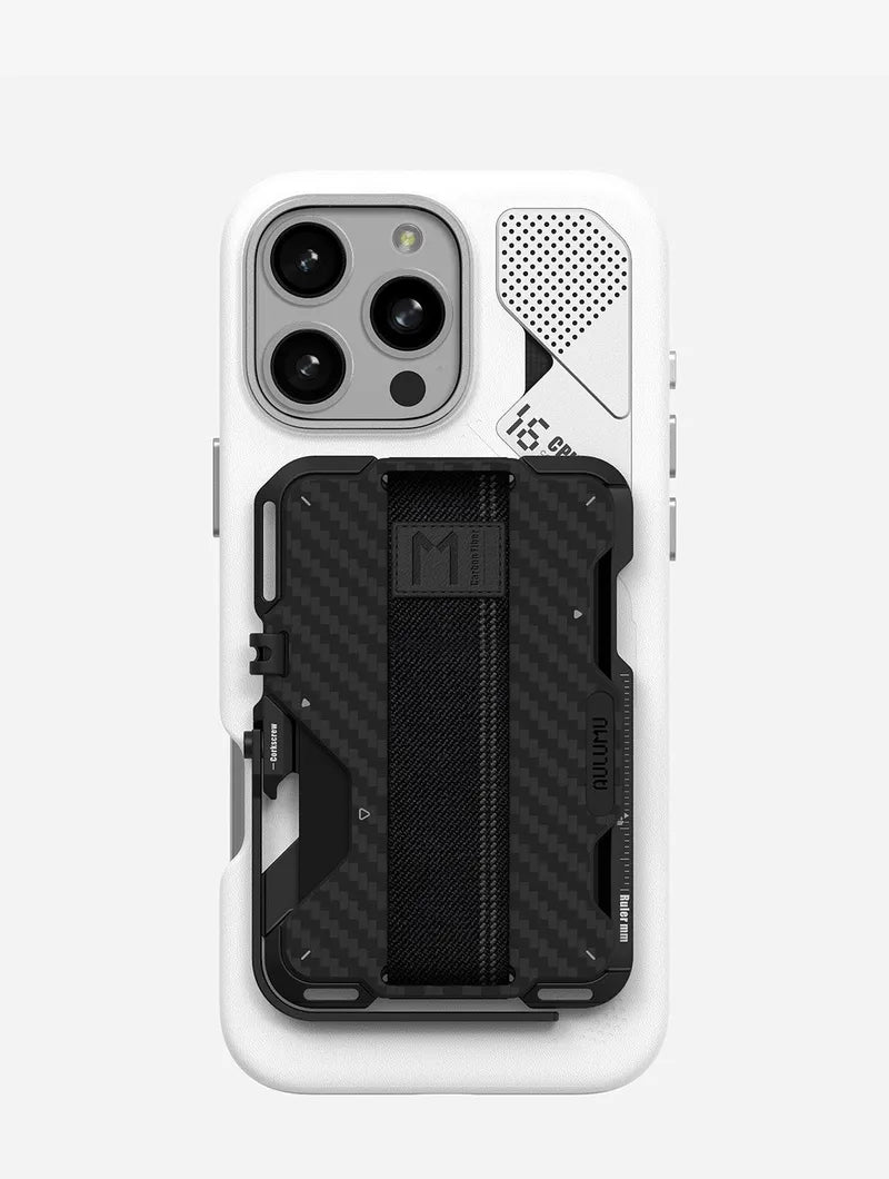 Aulumu A16 Vegan Leather Case for iPhone 16 Pro Series | Real Cooling | White & Black | MagSafe