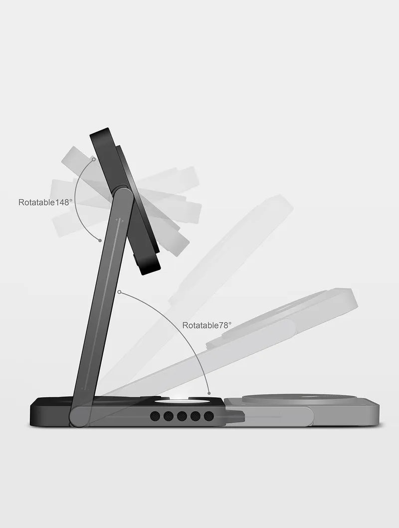 Aulumu M01 4-in-1 Folding Wireless Charging Station&Pad | MagSafe