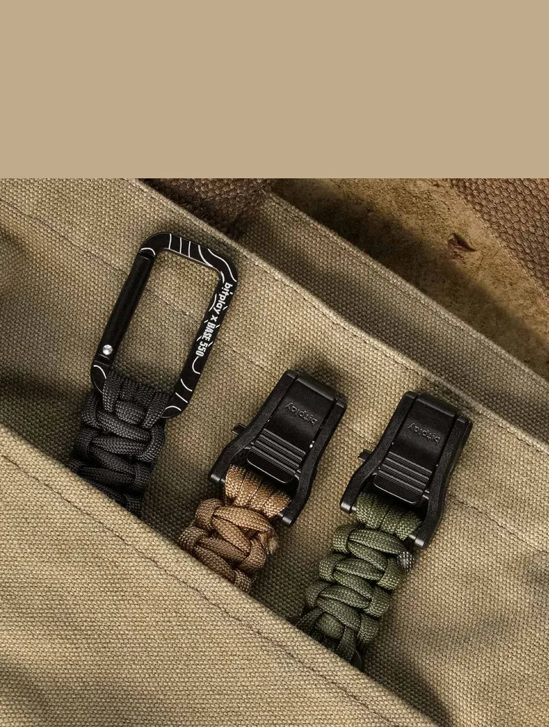 Bitplay Paracord Quick-Release Carabiner - Base550 Army Green