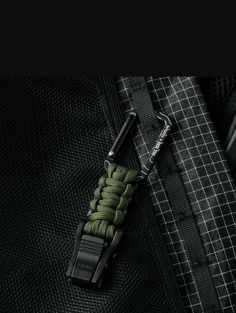 Bitplay Paracord Quick-Release Carabiner - Base550 Army Green