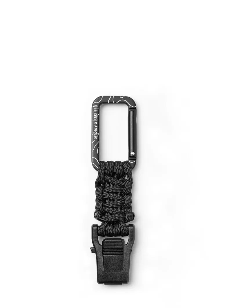 Bitplay Paracord Quick-Release Carabiner - Base550 Dark Black