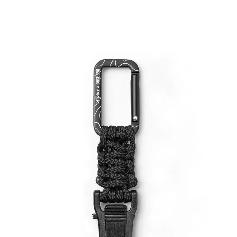 Bitplay Paracord Quick-Release Carabiner - Base550 Dark Black