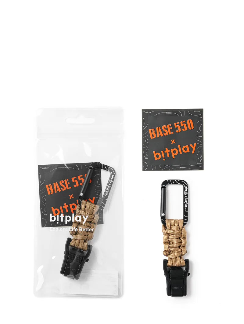 Bitplay Paracord Quick-Release Carabiner - Base550 Dark Black