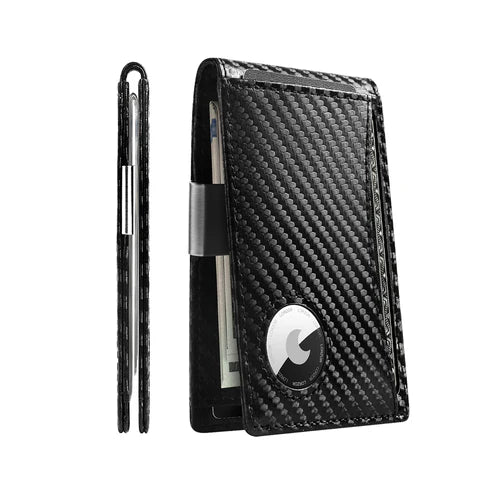LORZOR AirTag Wallet Leather Wallet with Money Clip 4.0
