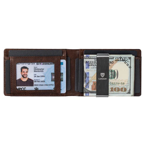 LORZOR AirTag Wallet with Money Clip A4
